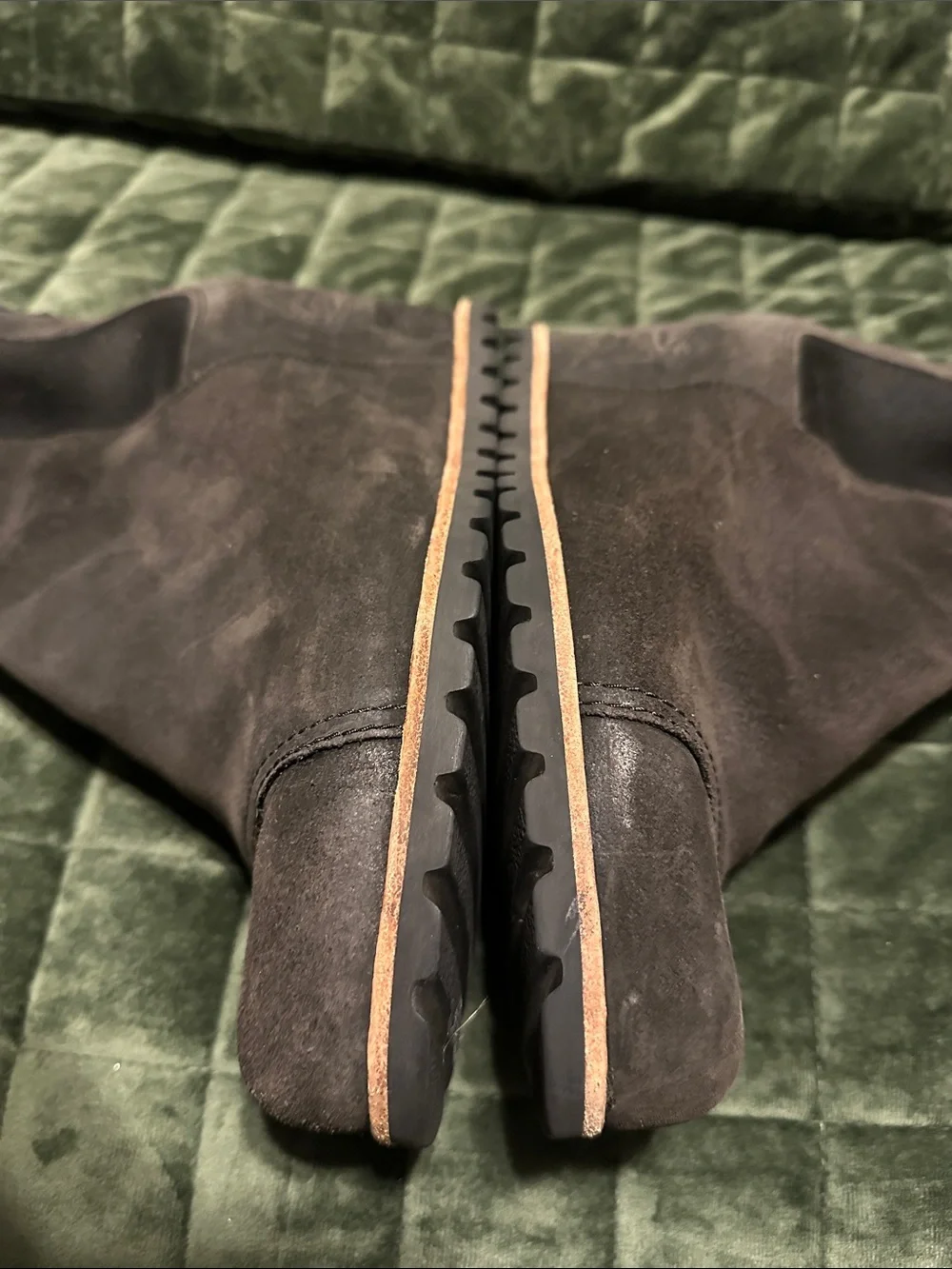 UGG Black Suede Cap-Toe Ankle Booties